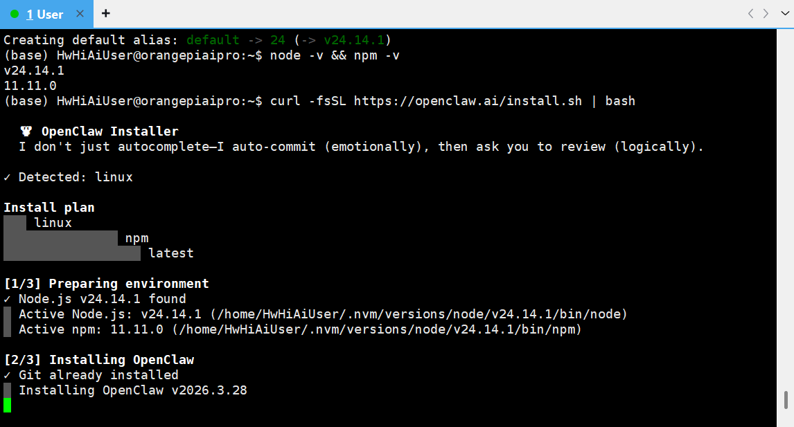 OpenClaw 安装过程