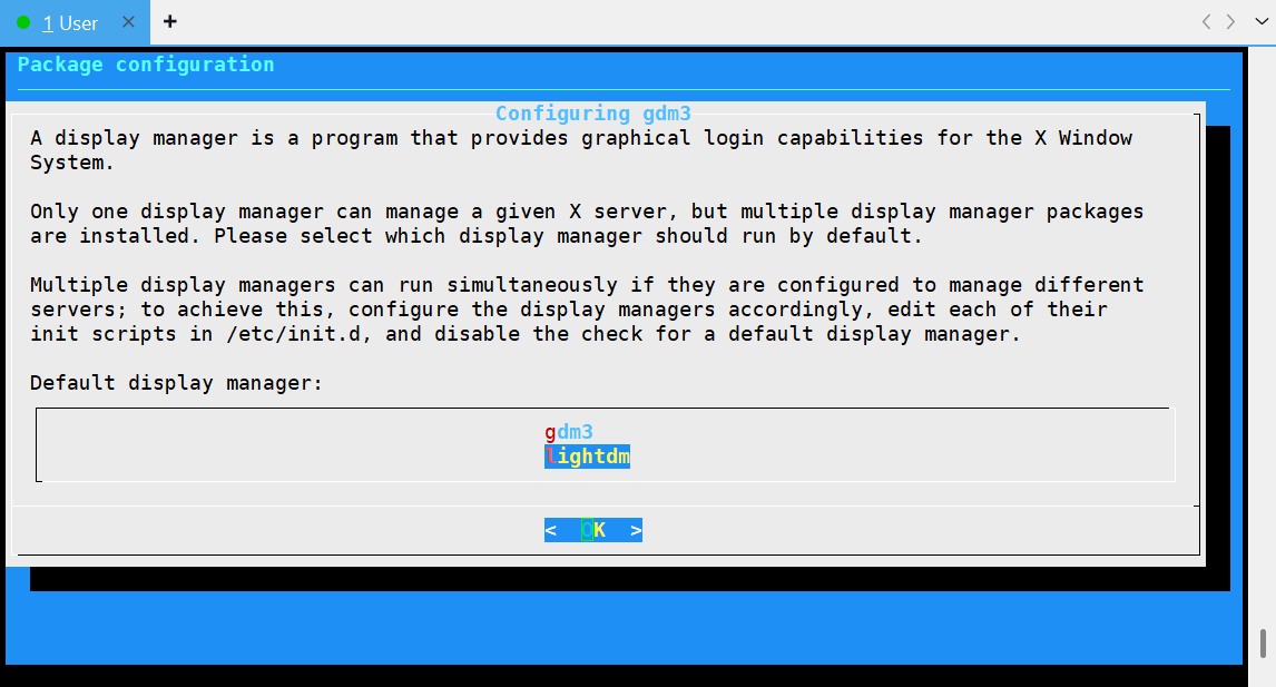 升级过程中的确认选项